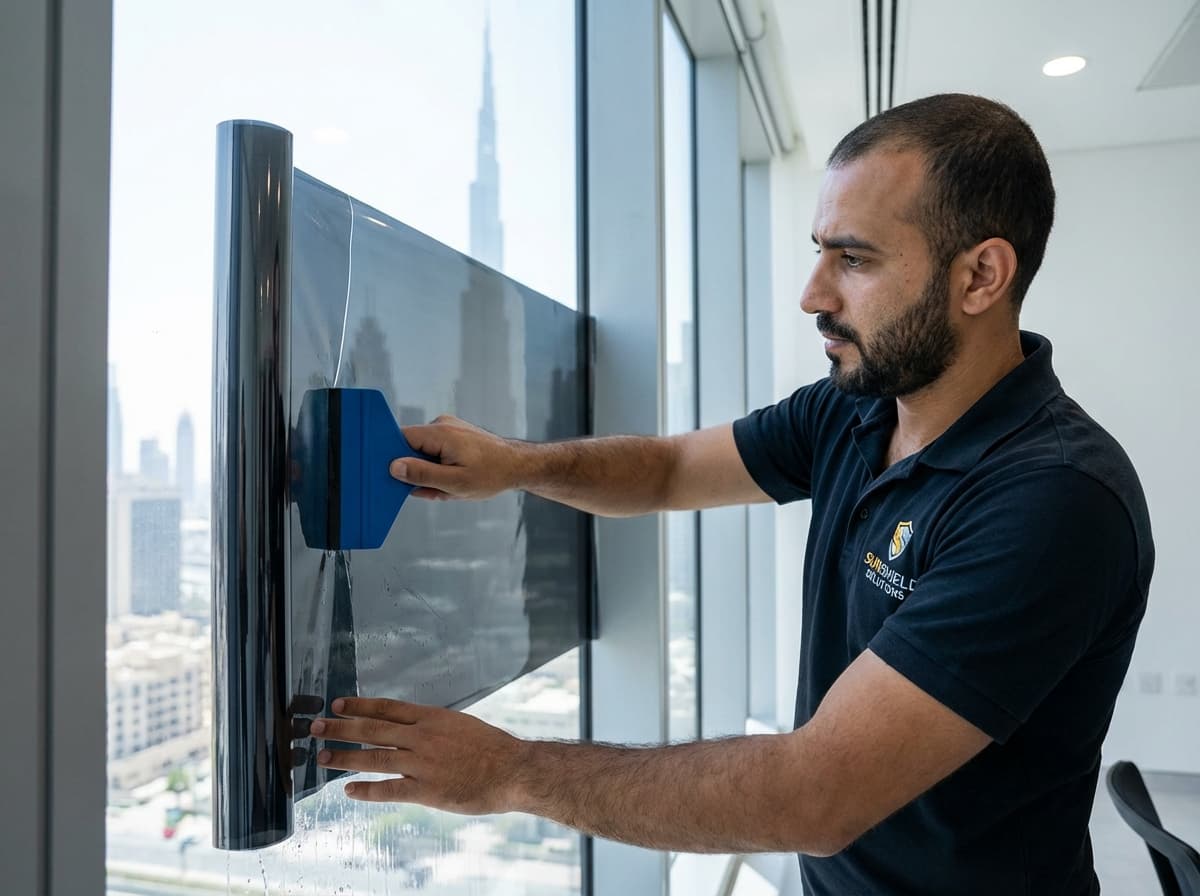 Professional window film installation